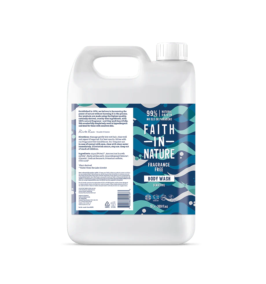 FRAGRANCE FREE BODY WASH 5L Shop