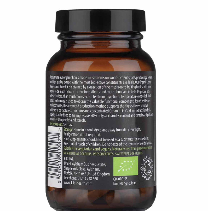 Kiki Health, Organic Lion's Mane - 60capsules