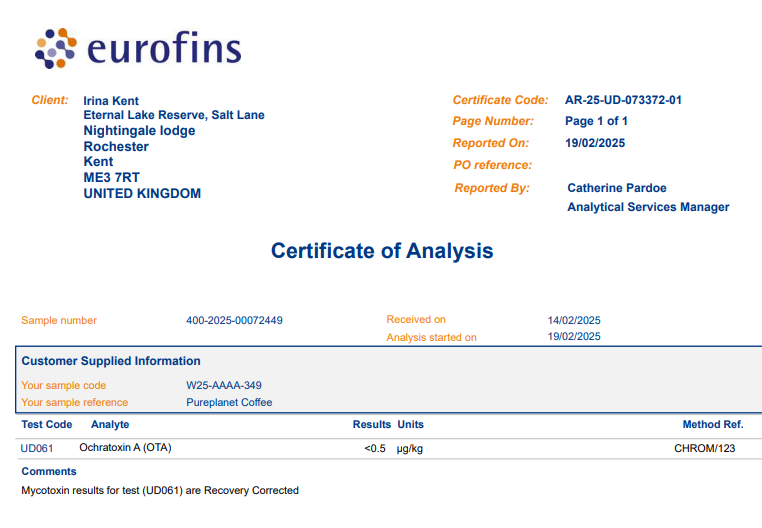 Pureplanet Natural Speciality Roasted Coffee (Medium/Dark)