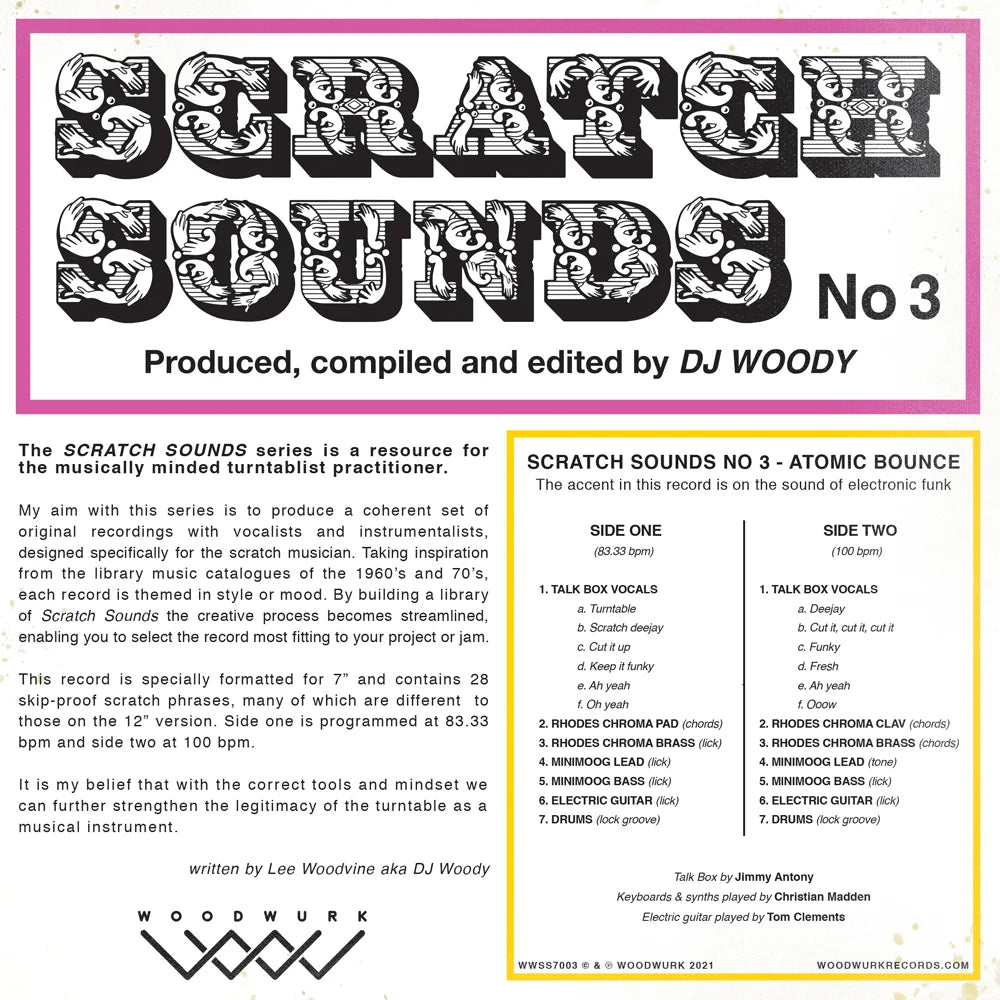 7" VINYL - (PINK PANTHER) - SCRATCH SOUNDS NO.3 (ATOMIC BOUNCE)