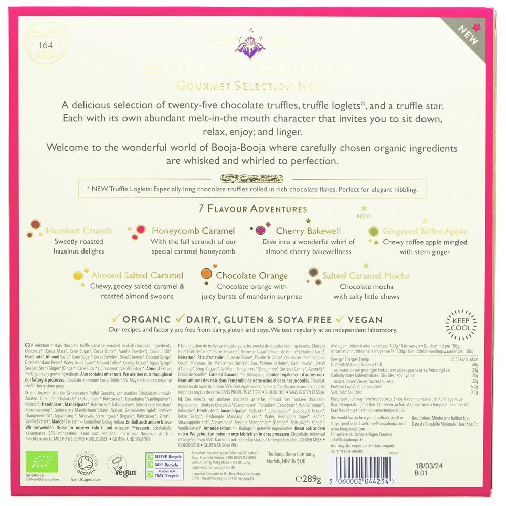 Booja-booja Gourmet Truffle Selection No1 289 g