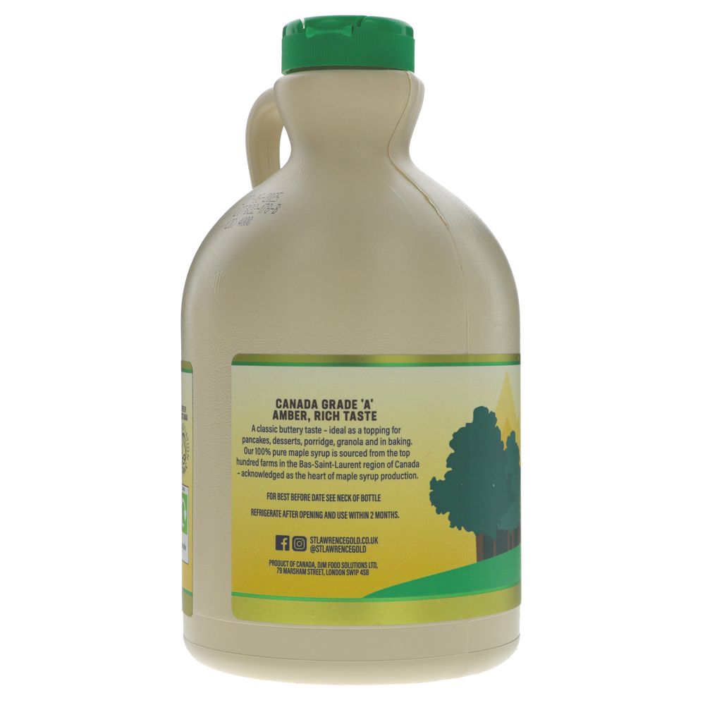 St Lawrence Gold organic Maple Syrup Grade a Amber