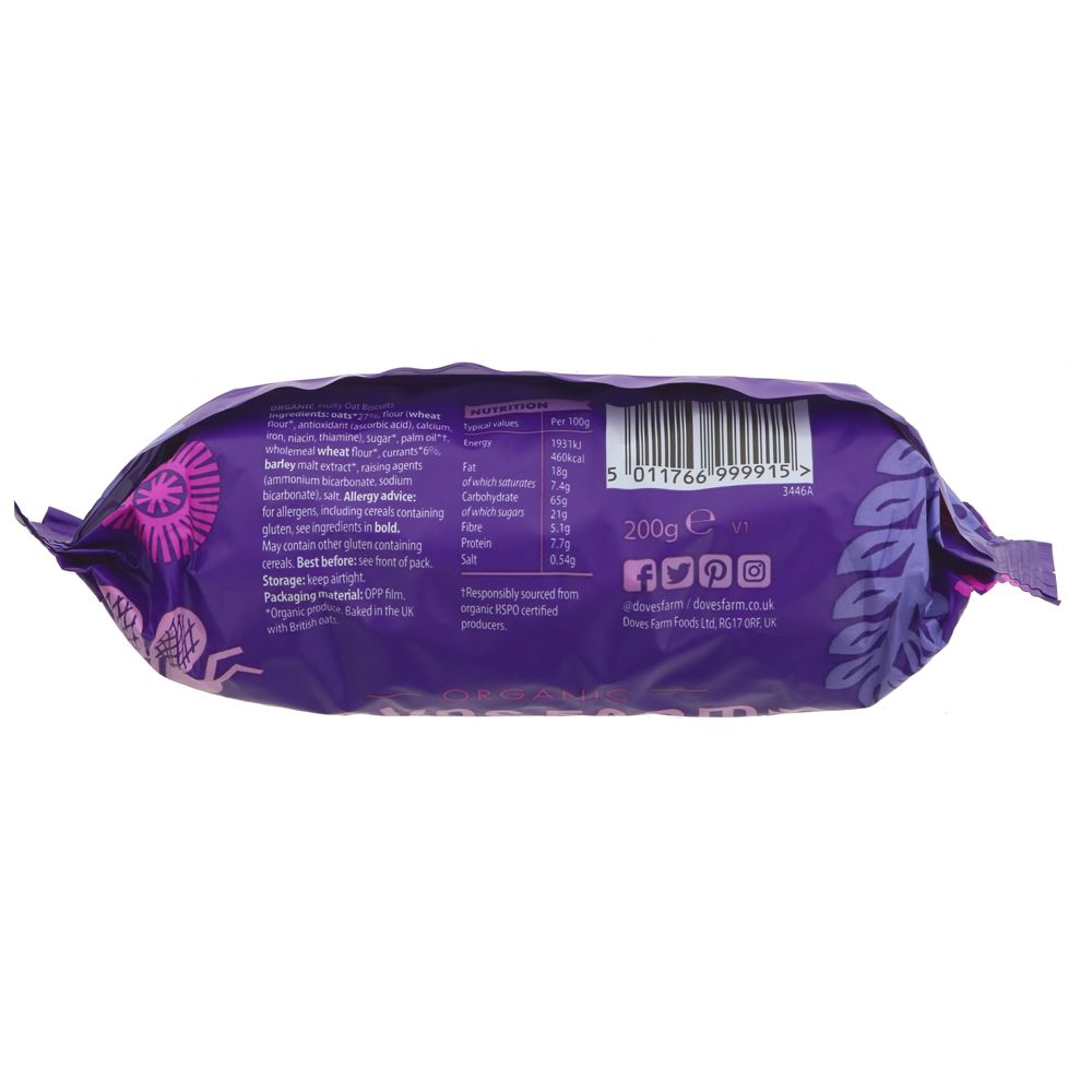 Doves Farm Fruity Oat Digestives - 200g (Vegan)