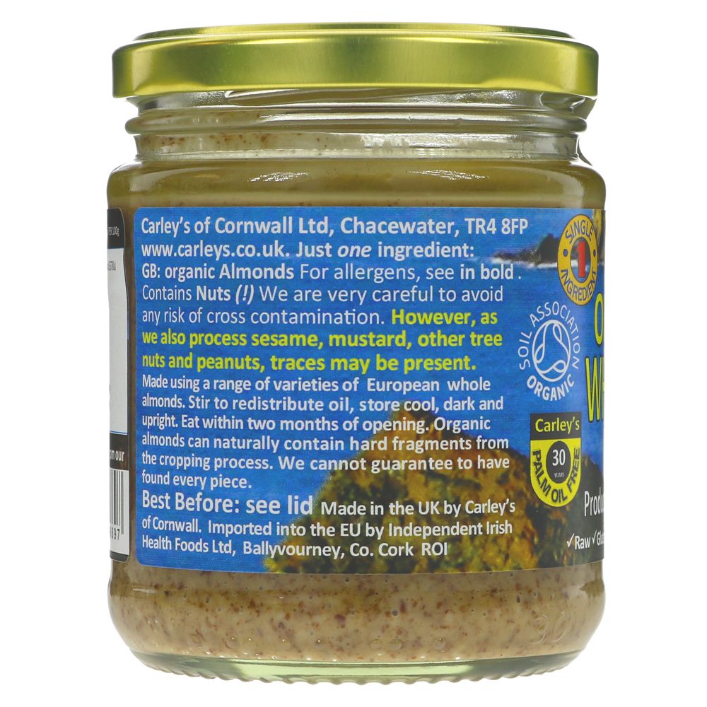 Carley's Organic Raw Almond Butter 250g