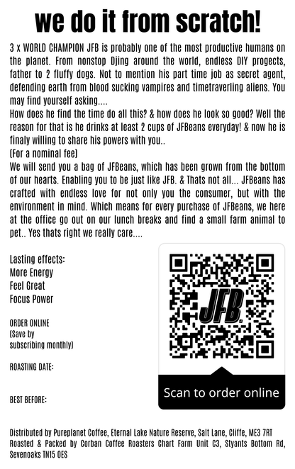 JFBeans Natural Coffee 250g - Launching 1st October 2026