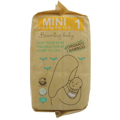 Beaming Baby Organic Bamboo Nappies Size 1 ( x 32)