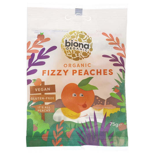 Organic Biona Fizzy Peaches 75g