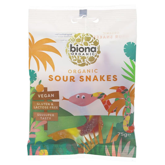 Organic Biona Sour Snakes 75g