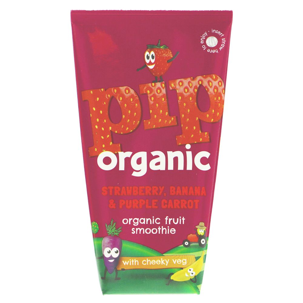Pip Organic Strawberry & Banana Smoothie 180ml