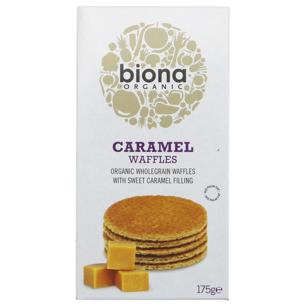 Biona Caramel Syrup Waffles Organic 175g