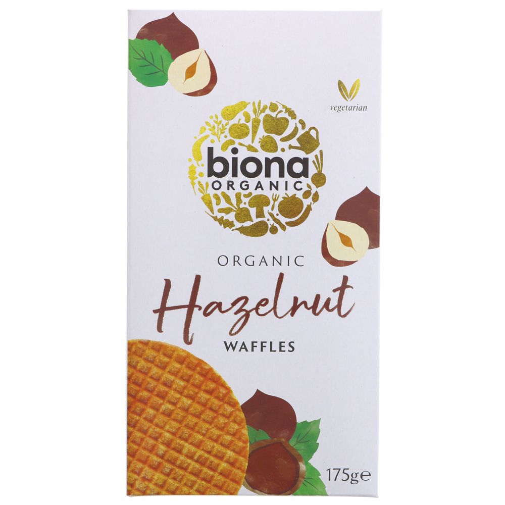 Biona Hazelnut Syrup Waffles Organic 175g (Vegan)