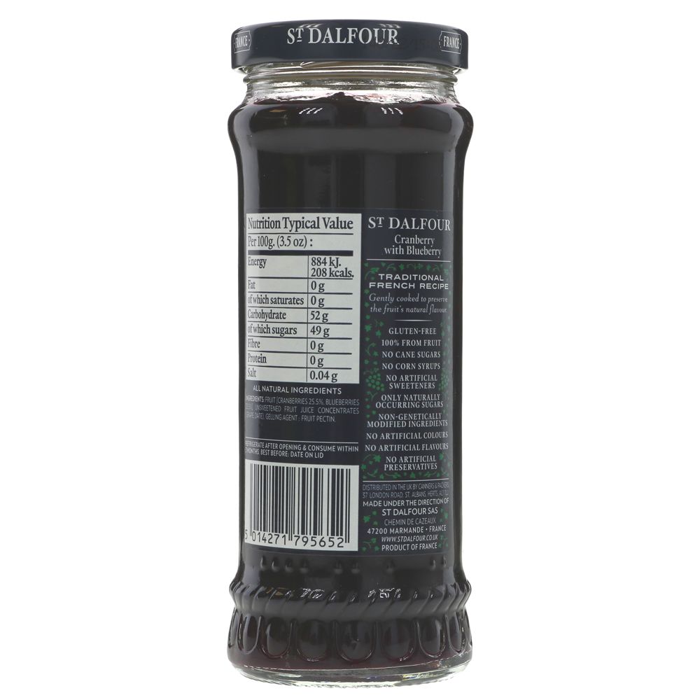 St Dalfour Cranberry & Blueberry - 284g