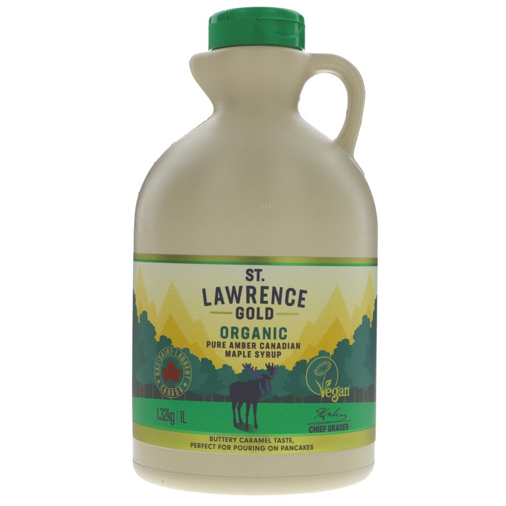 St Lawrence Gold organic Maple Syrup Grade a Amber