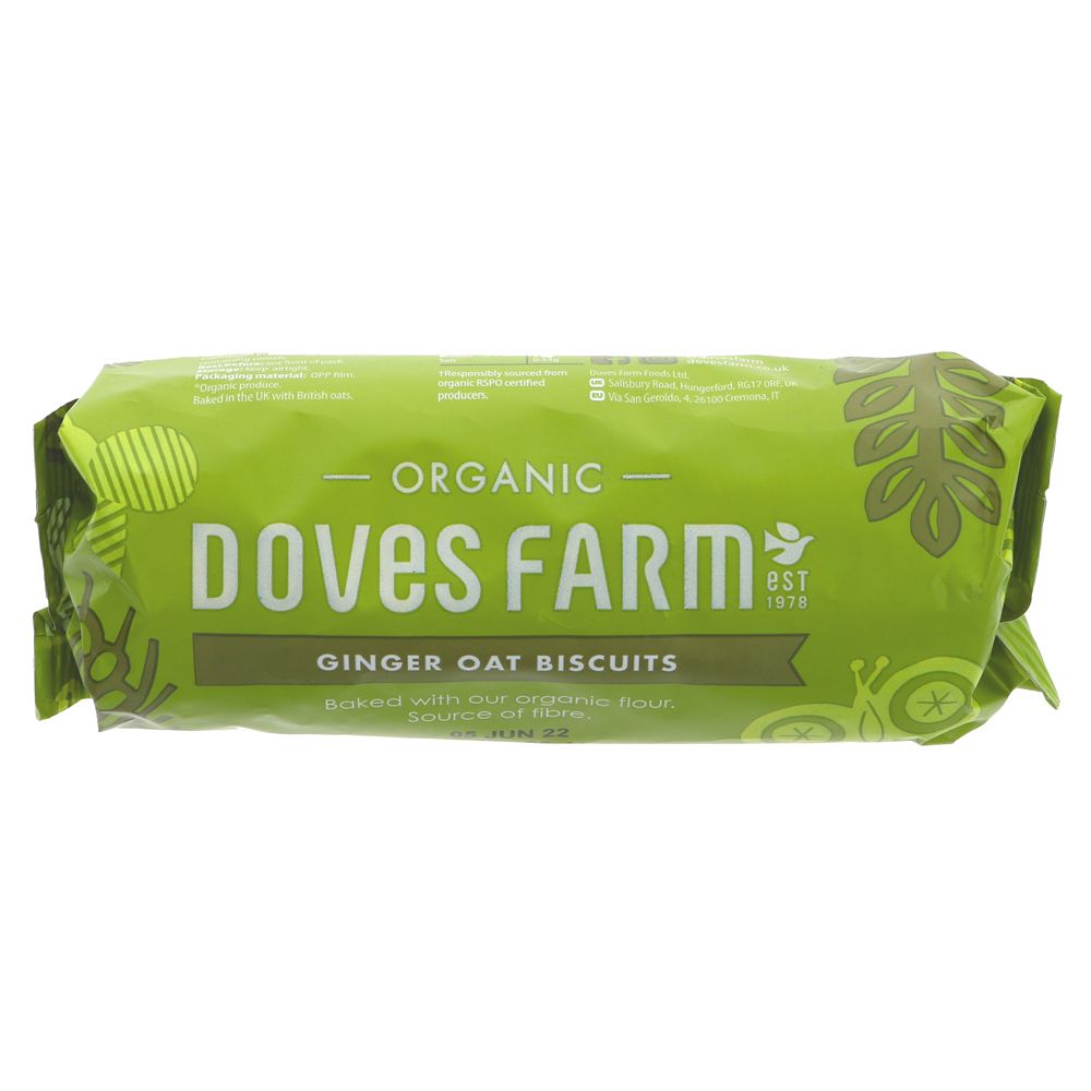 Doves Farm Organic Ginger Oat Biscuits 200g (Vegan)